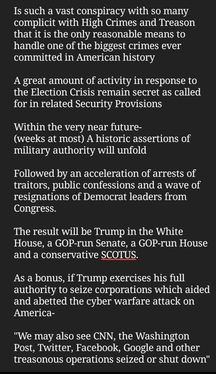 The National Security Option Appears To Be The Most Likely OutcomeCyber Warfare, International Interference and Election Day Treason committed by the CIA, the Democrats/Rogue Republicans and the collective Globalist Minions-Requires a Military Response for such massive crime