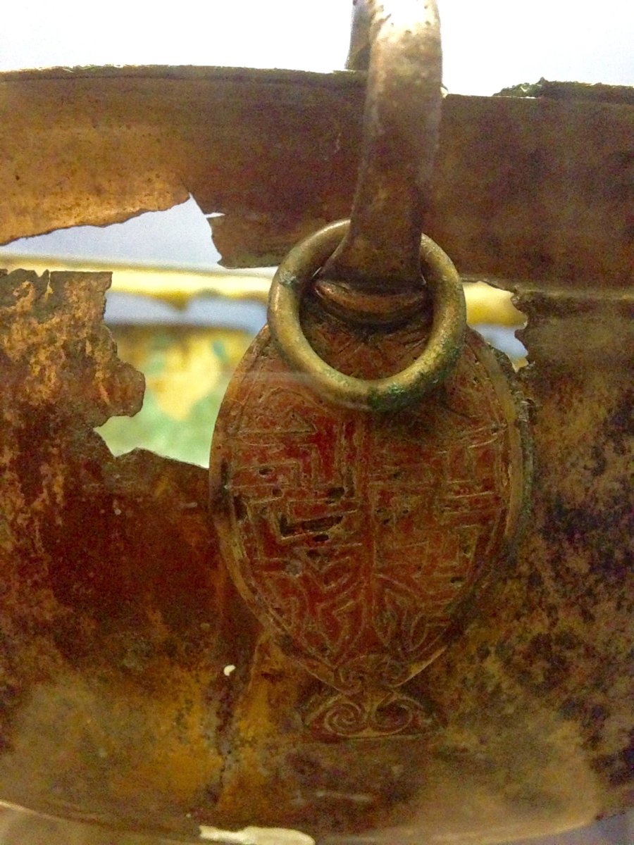 A 'Late Celtic' hanging bowl recovered from one of the post-church graves at the 5th- to 6th-century British church site of St Paul-in-the-Bail, Lincoln :)