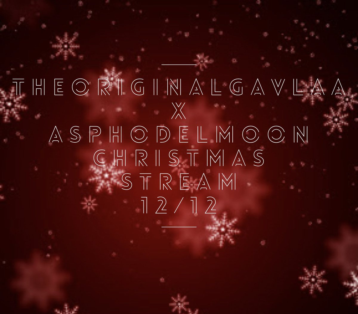 🎄 Earlier I announced the Christmas stream with @TGavlaa happening on December 12th! More info will come about over the next week so follow his twitch in preparation 👉🏻 twitch.tv/theoriginalgav… ✨ #twitchstreamer #twitchcommunity #twitchgamer #creatorsclan #twitchuk