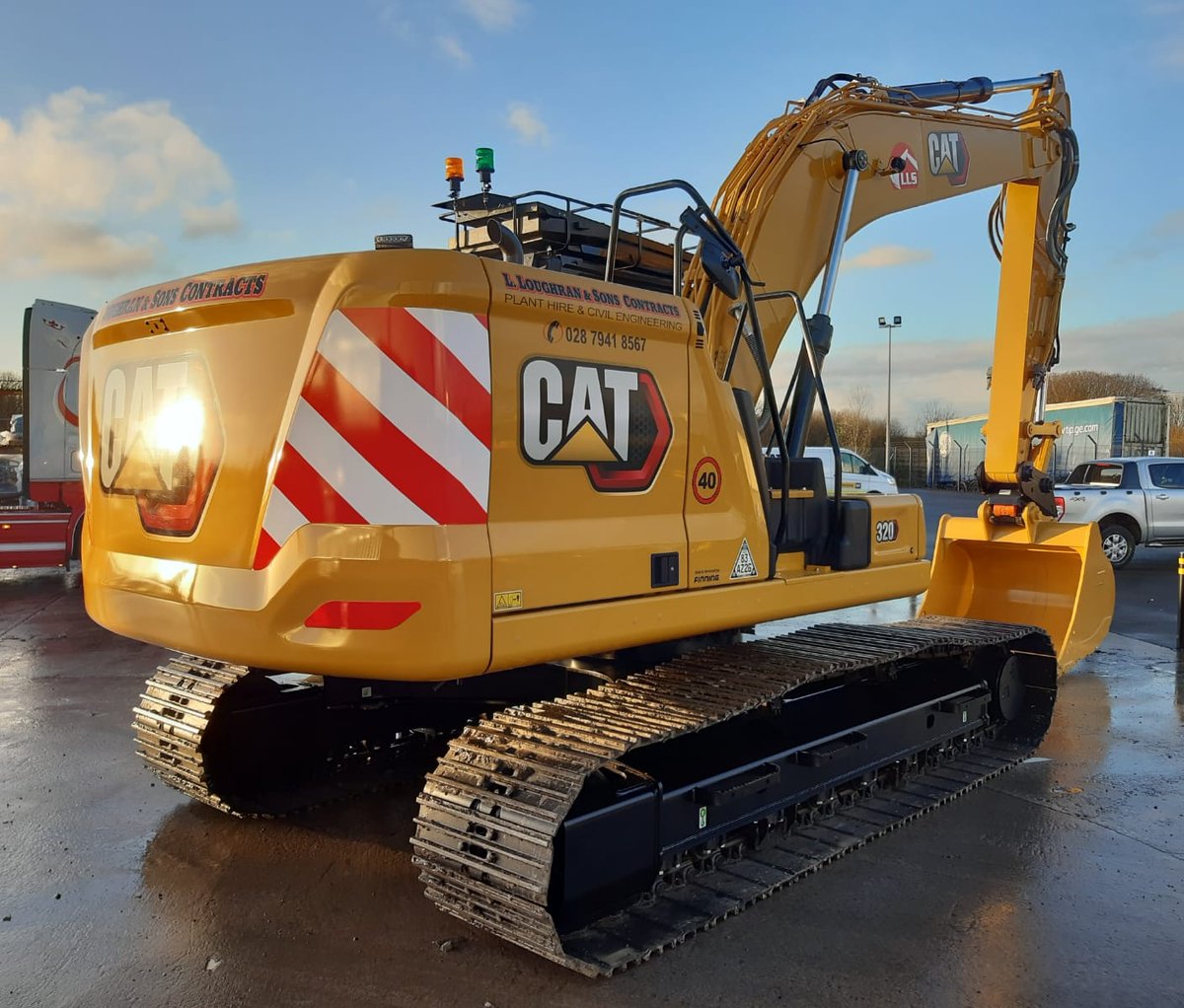 LoughranLtd's tweet photo. A fantastic addition to our plant, the new 320 Cat Next-Gen. Thanks to Finning Cat @DaveyGFinning as always for turning out another great machine👌🏻 https://t.co/kofvA67EO5