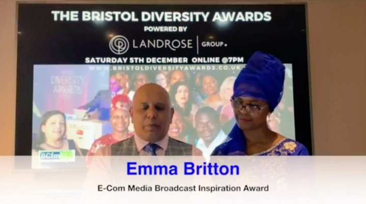 Totally chuffed to receive the Broadcast Inspiration Award at the Bristol Diversity Awards 2020! A complete surprise. Thank you x ❤

#BDA2020