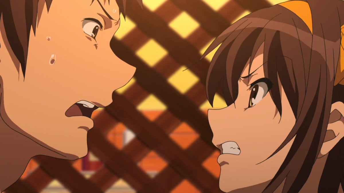 Those days are full of discussions, happy moments, love, obligations and freedom and all of them affect us in one way or another.And Haruhi portrays that really well. While our characters are being swayed by Haruhi and her whims, we see them change and grow up.