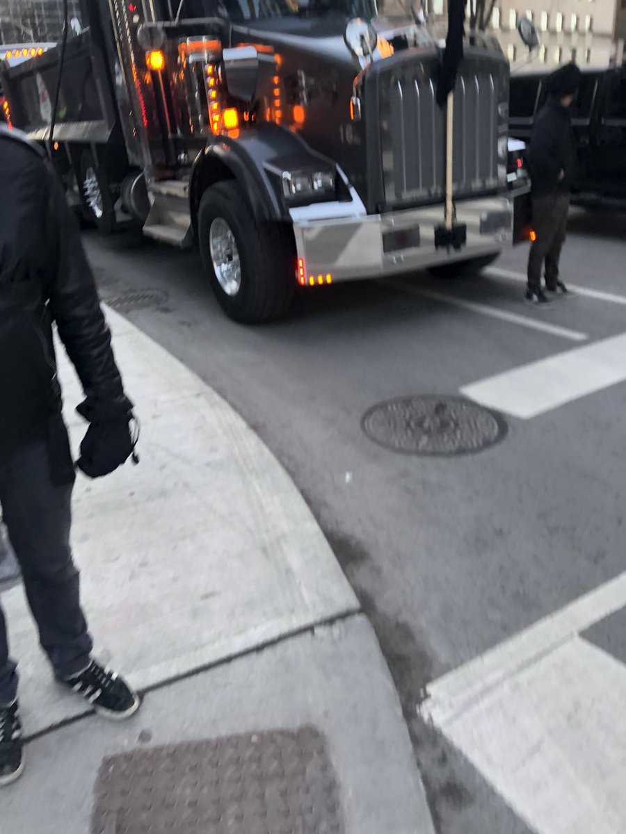 Trucks are joining the protest.