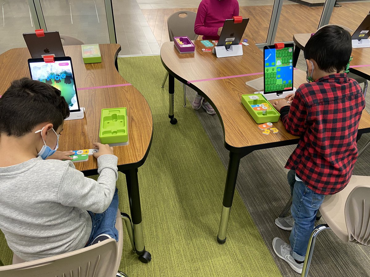 It’s been so great to have the kids using coding/robotics this month! Such a great lesson on problem-solving for our students (and fun too!) @WonderWorkshop @Ozobot @PlayOsmo #ACEcubs @katy_libraries #katylibraries