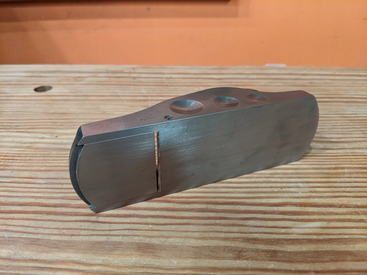 Next up is my Veritas low-angle block plane, a fine tool I'm not particularly fond of. I hate that the adjustable mouth isn't fully "captured" like the SBUS and those corners occasionally cause issues. I keep it because no other block plane has an available chamfer guide.
