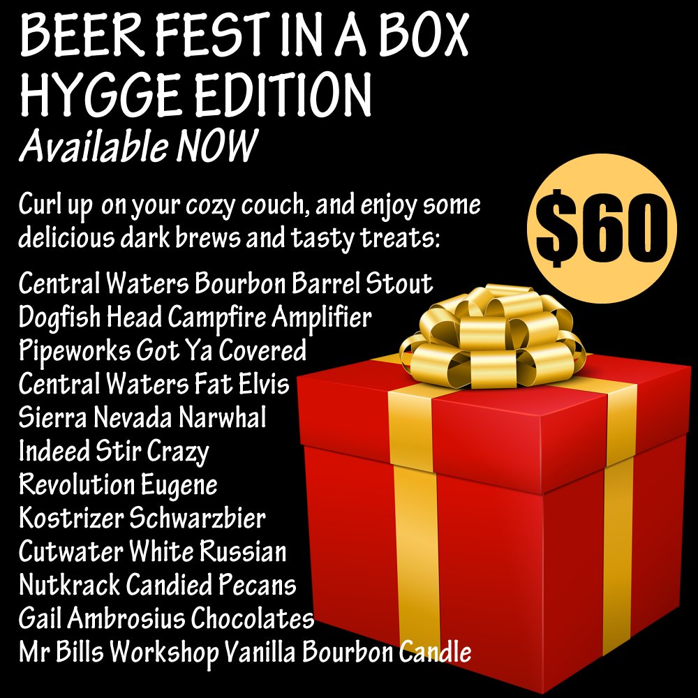BEER FEST IN A BOX - HYGGE EDITION Enjoy some sensuous dark brews from @CWBrewing, @dogfishbeer, @PipeworksBrewin, @SierraNevada, @indeedbrewing, @RevBrewChicago, Kostritzer +treats from @NutKrackMadison, @GailAmbrosius. #cozy #hygge #getcozy Order here: beermenus.com/places/24577-t…