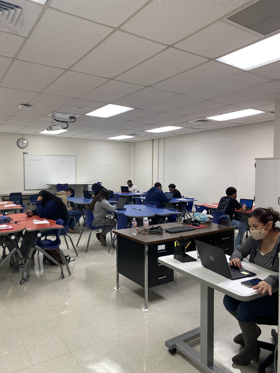 MHS_VP_Sarita's tweet photo. It was a very productive day in Minutemen land! We had our scholars taking care of business doing TSI Testing, 2020 Student Summit and/or Saturday School. Proud of our Minutemen! @DrLoyolaMHS @EISDMemorialHS #MemorialPride #EISDProud https://t.co/BnjiJDEIbF