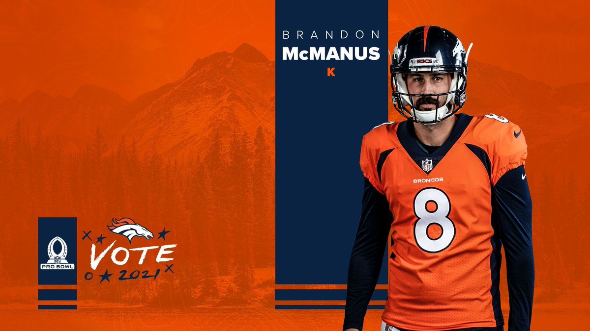 Retweets = votes‼️

#ProBowlVote + <a href="/thekidmcmanus/">Brandon McManus</a>