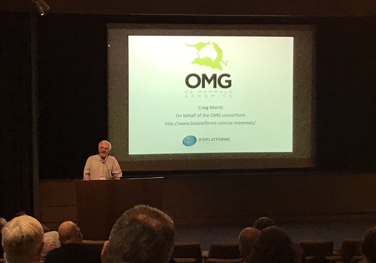 Here’s Craig Moritz giving a conference talk about  @OMGenomes