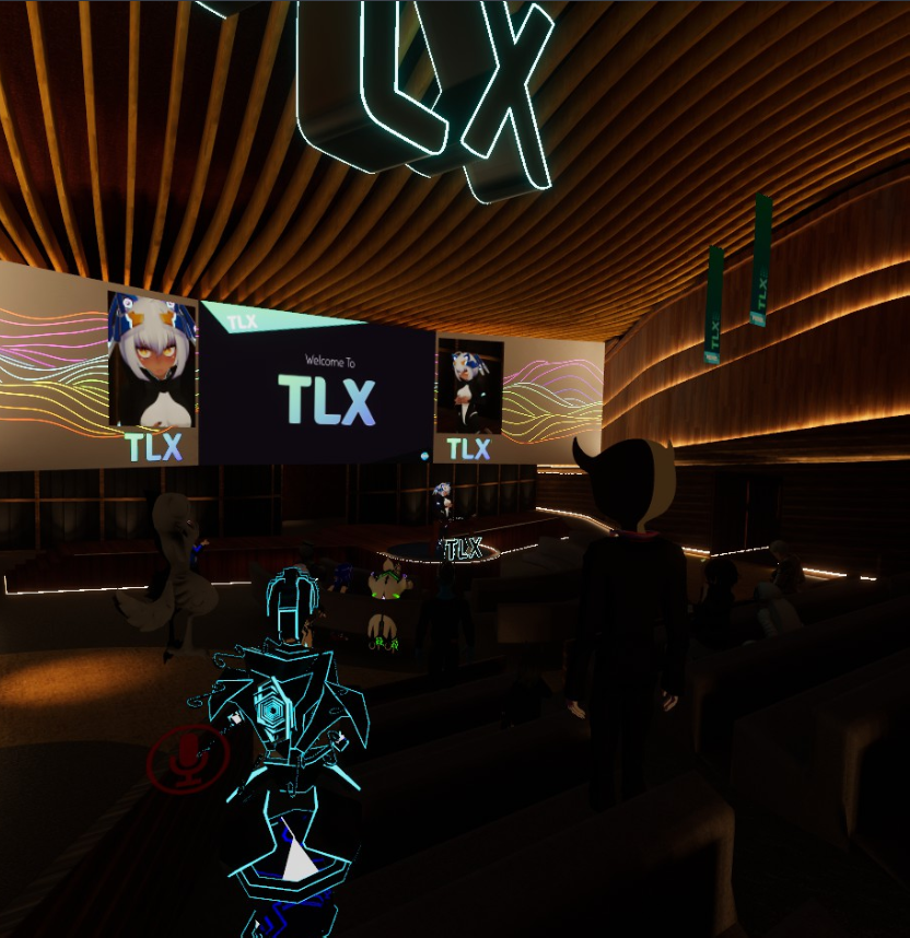 1/ Attending TLX conference in  @VRChat with  @VRCPrefabs community of worldbuilders. @orels1_ has made the most beautiful virtual conference world I've seen so far. Lots of  @unity3d-specific talks #PrefabsTLXLivestream: Schedule  https://twitter.com/orels1_/status/1334700465007812612