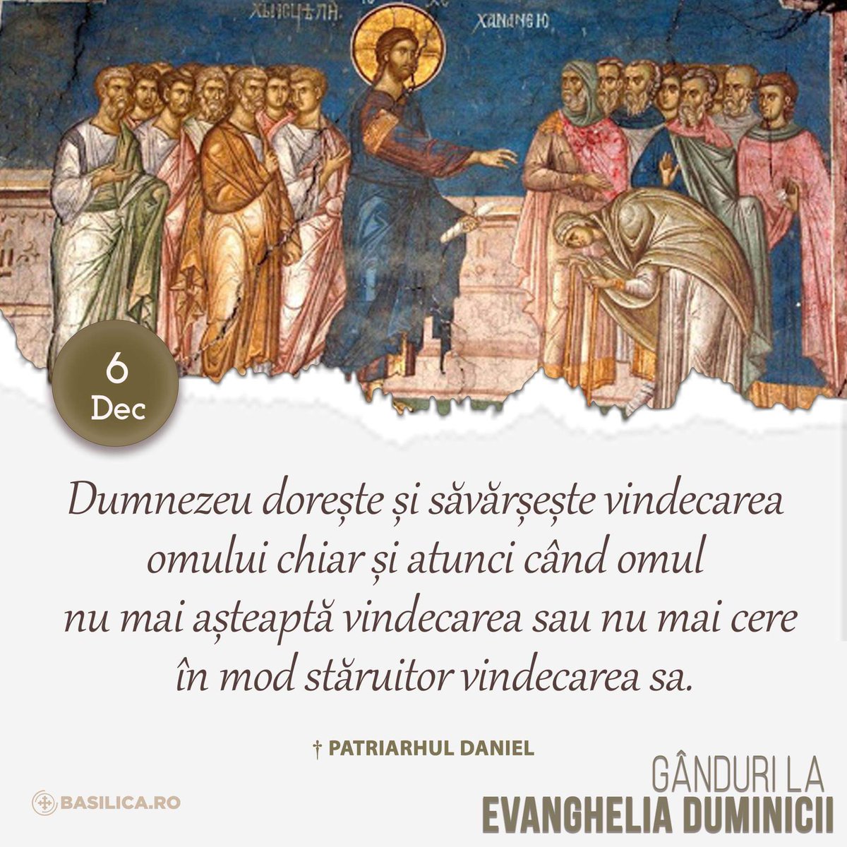 AgentiaBasilica's tweet photo. Să folosim darul divin al rugăciunii! 🙏 #EvangheliaDuminicii
#bisericaortodoxa #dumnezeu #vindecare #credinta #rugaciune #dar #Romania #decembrie #patriarh #ortodoxie #bineledestiut #BasilicaRo https://t.co/SDzA4uZmrA