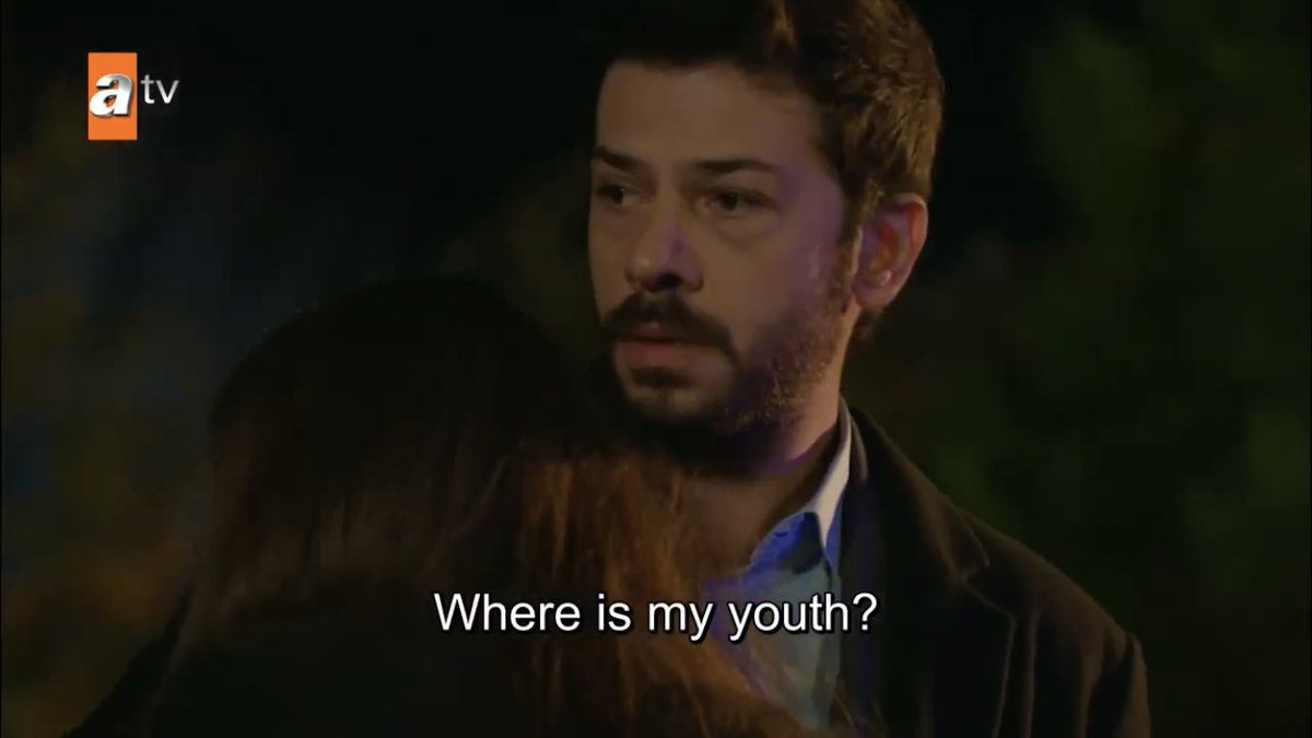 woman runs to man for comfort while crying and he just awkwardly stands there not knowing what to do, but then hugs her back because that’s what she needs right now I SHIP IT  #Hercai  #AzGön