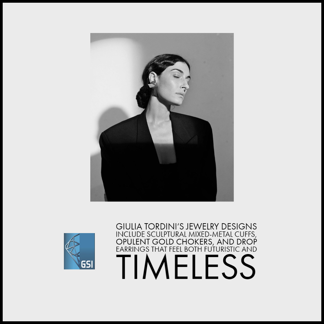 Giulia Tordini’s jewelry line, Leda Madera, is named after her grandmother. It’s a reflection of her travels, background in fashion, and experience as an art director. Her designs include sculptural mixed-metal cuffs, opulent gold chokers, and drop earrings. #GiuliaTordini #GSI https://t.co/qYasayNXiw