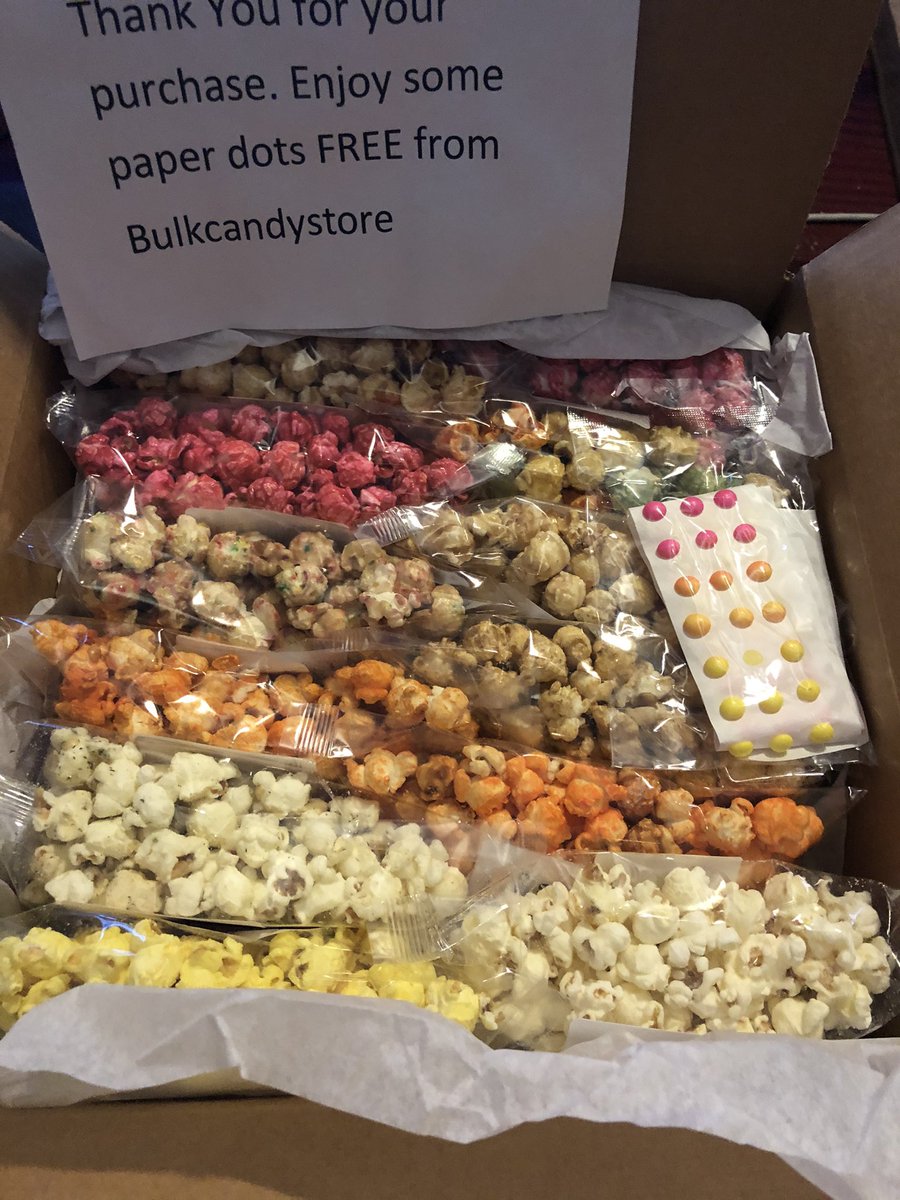 MrMrsPokemon's tweet photo. Second time purchasing the sampler pack and can honestly say it’s the best popcorn on the Internet. The flavors and amazing customer service. Highly recommend trying their popcorn! #funfairtreats #etsy #popcorn #samplerpack https://t.co/WGGjJzxJcu