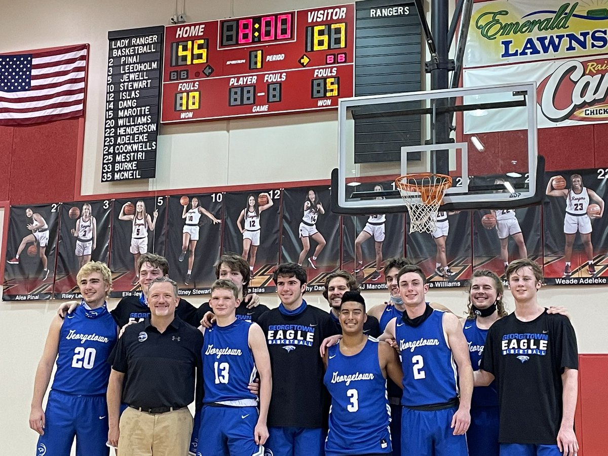 GTEaglesBBall's tweet photo. Good day to be an Eagle. Georgetown beats Vista Ridge 67 - 45. Congratulations to @CoachCanfield for collecting career win 200!
@atx_hoops @hoopinsider https://t.co/gKvwfy8T1A