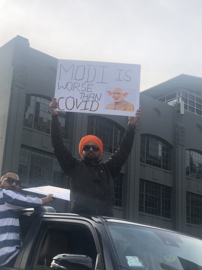 Farmers protest against Farm Laws 2020 in San Francisco: “Kisan solidarity rally” organised in Oakland, California, in United States.