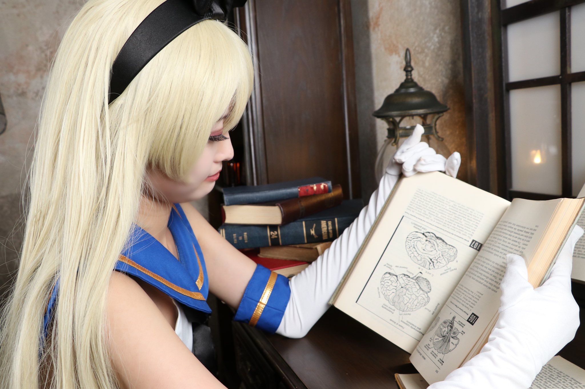 メリー 7 9撮影会 Cosplay 島風 てーとくにお勉強してなさいって言われた 飽きた 疲れた 頑張ったー 1枚目の本の向き ぜひ見てね笑 コスプレ コスプレイヤー Cosplay Cosplayer 艦これ 島風 T Co Jxy3fbdqfg Twitter