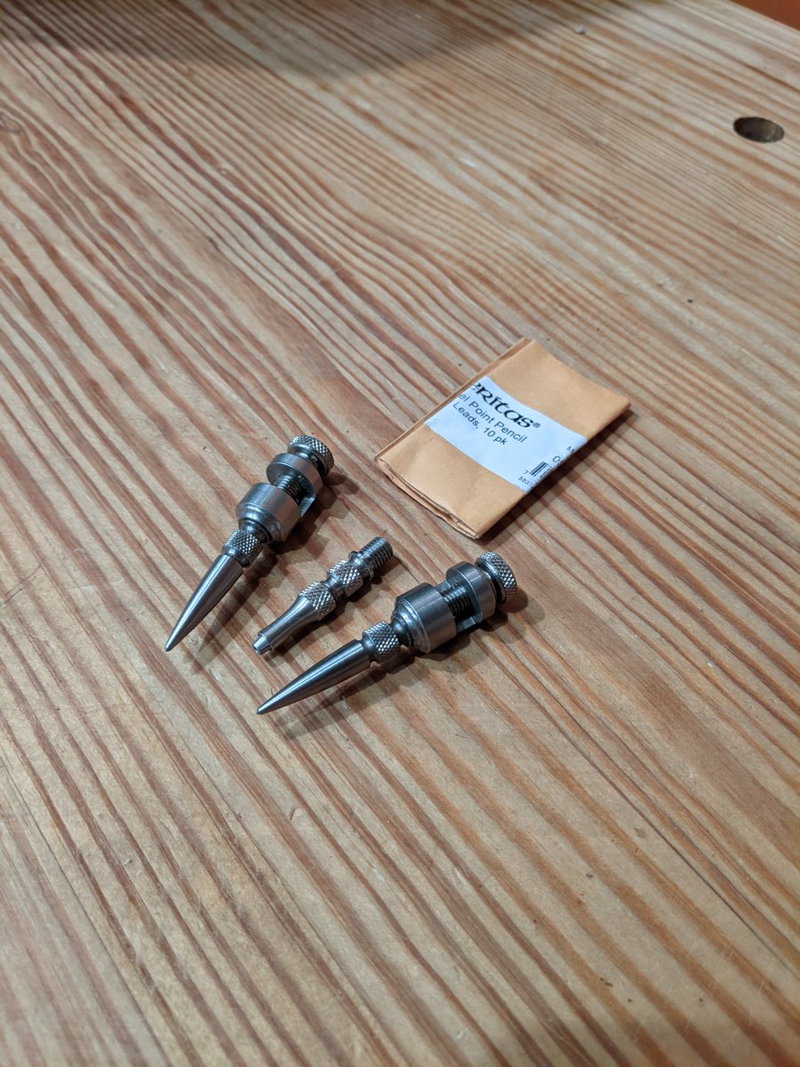 Lotta stuff packed over here. These are my veritas trammel guides, lead holder tip, and spare leads. To be honest I don't use them much so far but they have worked perfectly when I've needed them and they take up little space.