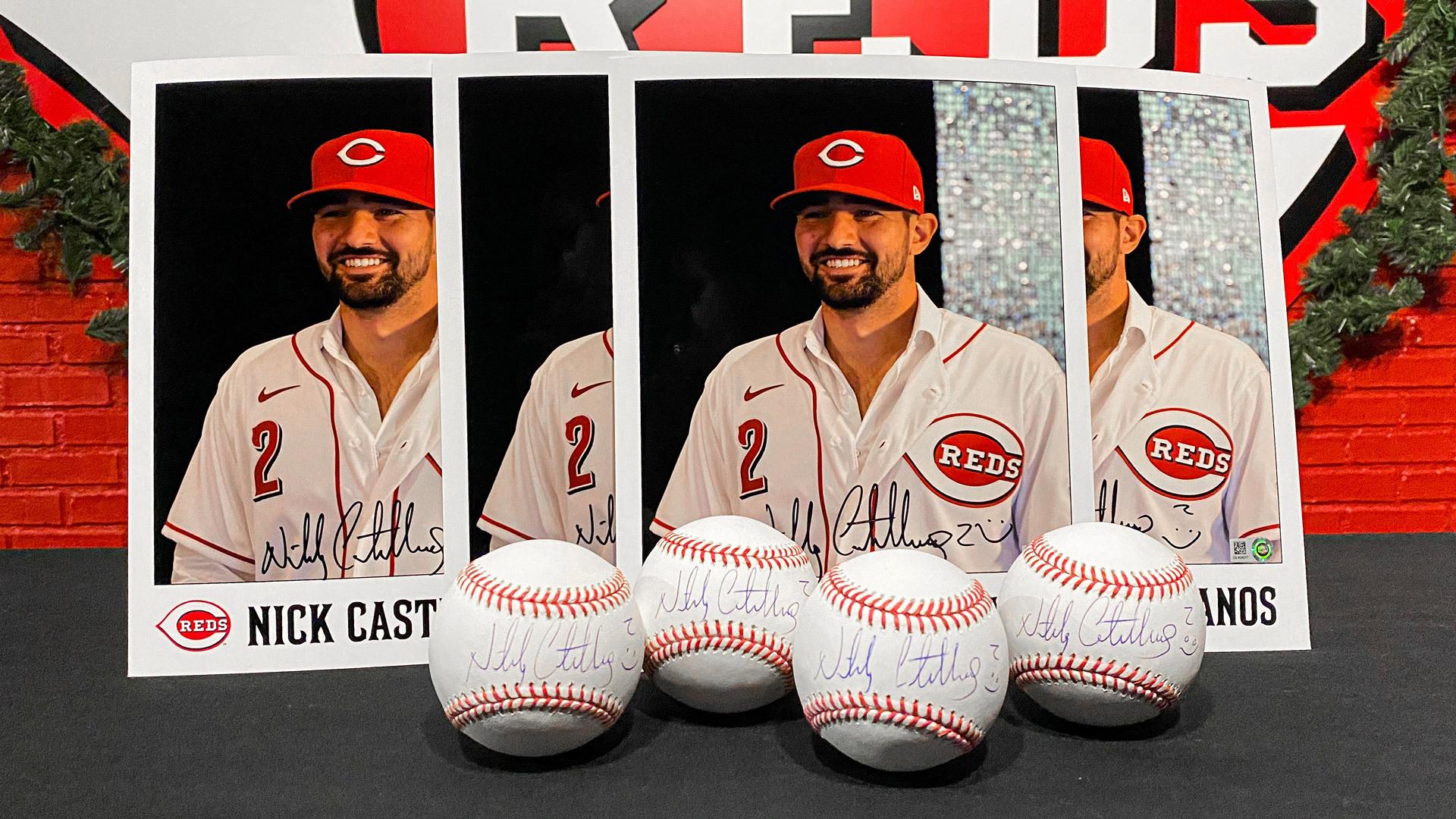 Cincinnati Reds on X: Fun fact: Nick Castellanos' signature includes a 🙂.  Retweet this by 9:30 p.m. ET to be entered to win an autographed photo or  baseball from Nick. 🙂🙂🙂 Official
