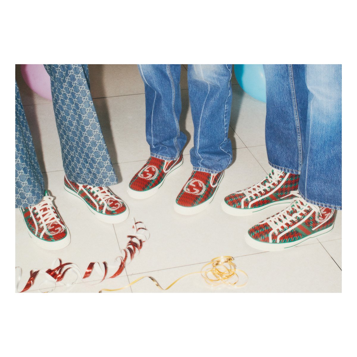 gucci red slip ons