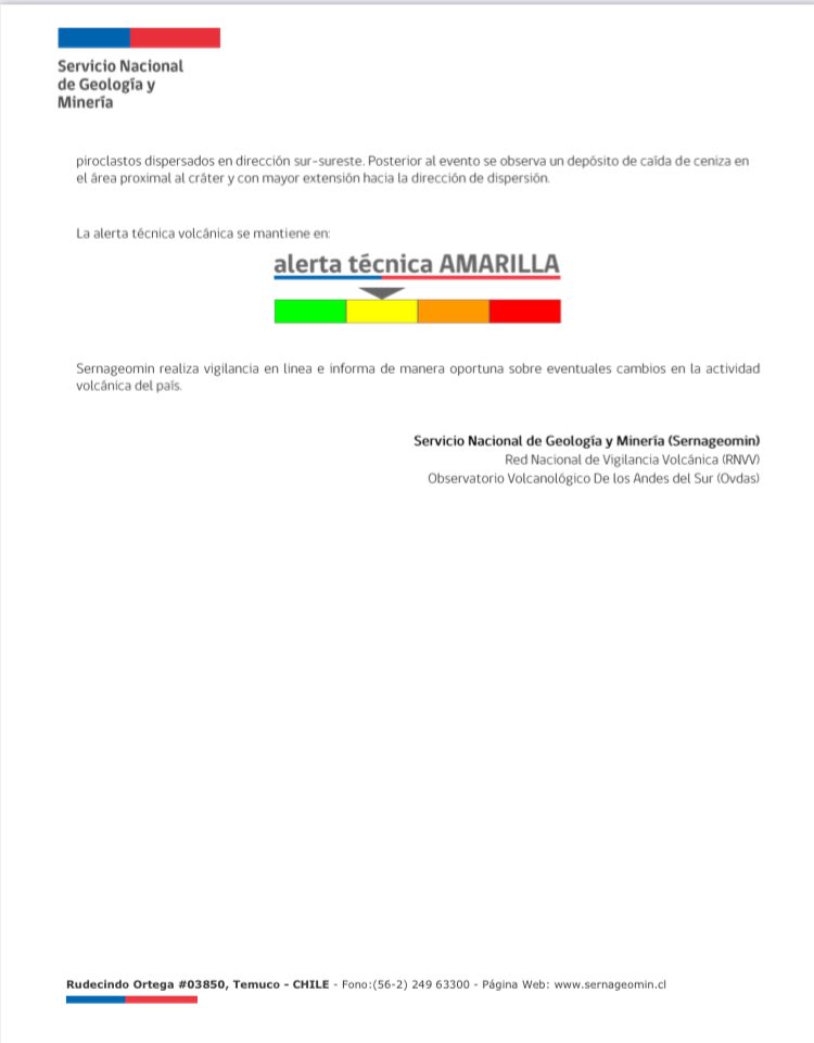 VOLCANES EN ALERTA: Reporte Especial de Actividad Volcánica de 🌋 #Villarrica, da cuenta de sismo de largo período asociado a explosión moderada a nivel de cráter, ocurrido hoy a las 18:44hrs. ⁦⁦<a href="/Sernageomin/">Sernageomin</a> monitorea los volcanes más activos del país. Alerta #Amarilla.