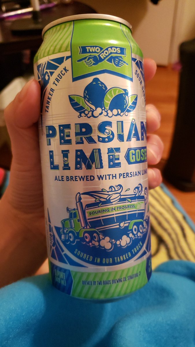 starkalypse's tweet photo. Drink of choice for tonight- Two Roads Persian Lime Gose. Cersei approved imo. https://t.co/no6E2rRMYy