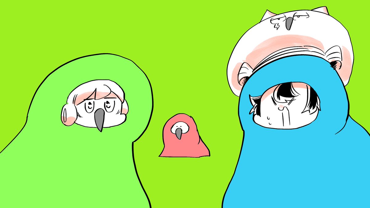「Party Parrot 」|カルロス袴田(サイゼP)🍣2/24星界さん曲🍵のイラスト