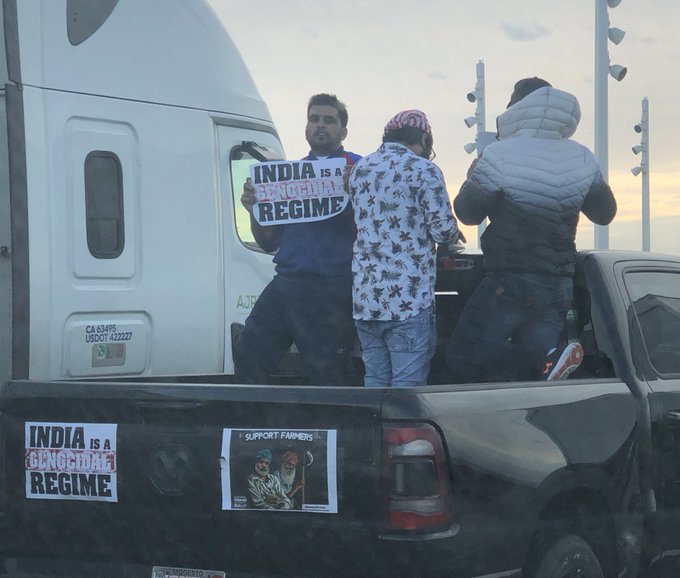 Farmers protest against Farm Laws 2020 in San Francisco: “Kisan solidarity rally” organised in Oakland, California, in United States.