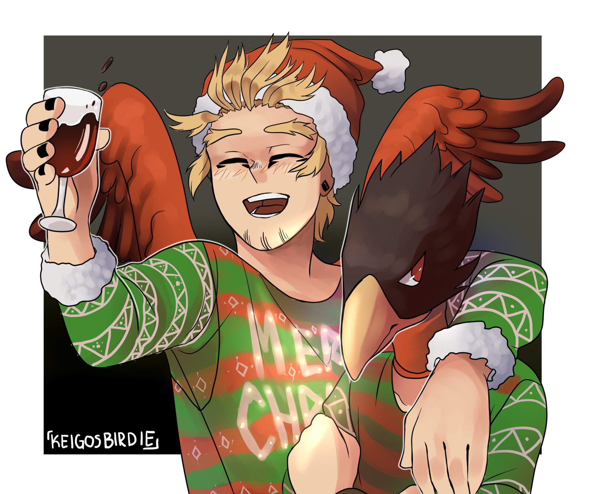 Hawks Singing Christmas Song My Hero Academia Ugly Christmas