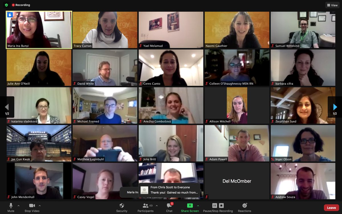 TracyCurran12's tweet photo. @BCH_HeartCenter Amazing day collaborating with pediatric healthcare providers all over the world on best practices for patients with congenital heart disease and pediatric cardiac rehab! #CHD #CardiacFitness https://t.co/0y8lRlpGNK