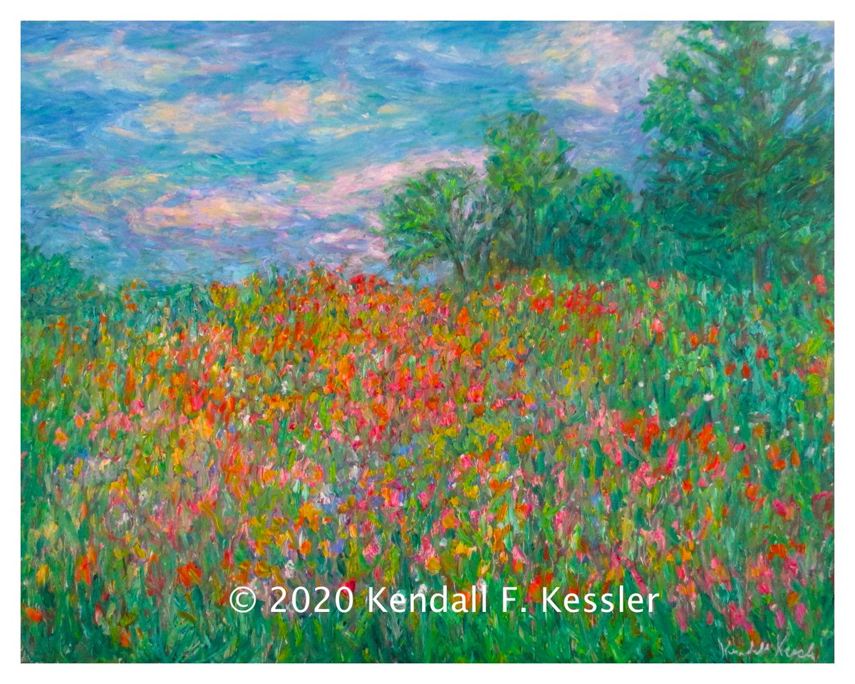 A wildflower painting with an atmosphere I am especially proud of! Use the link for a better look. kkesslerart.wixsite.com/website/blank-… #wildfloweroilpaintingsforsale #impressionistwildfloweroilpaintingsforsale #artistsontwitter
