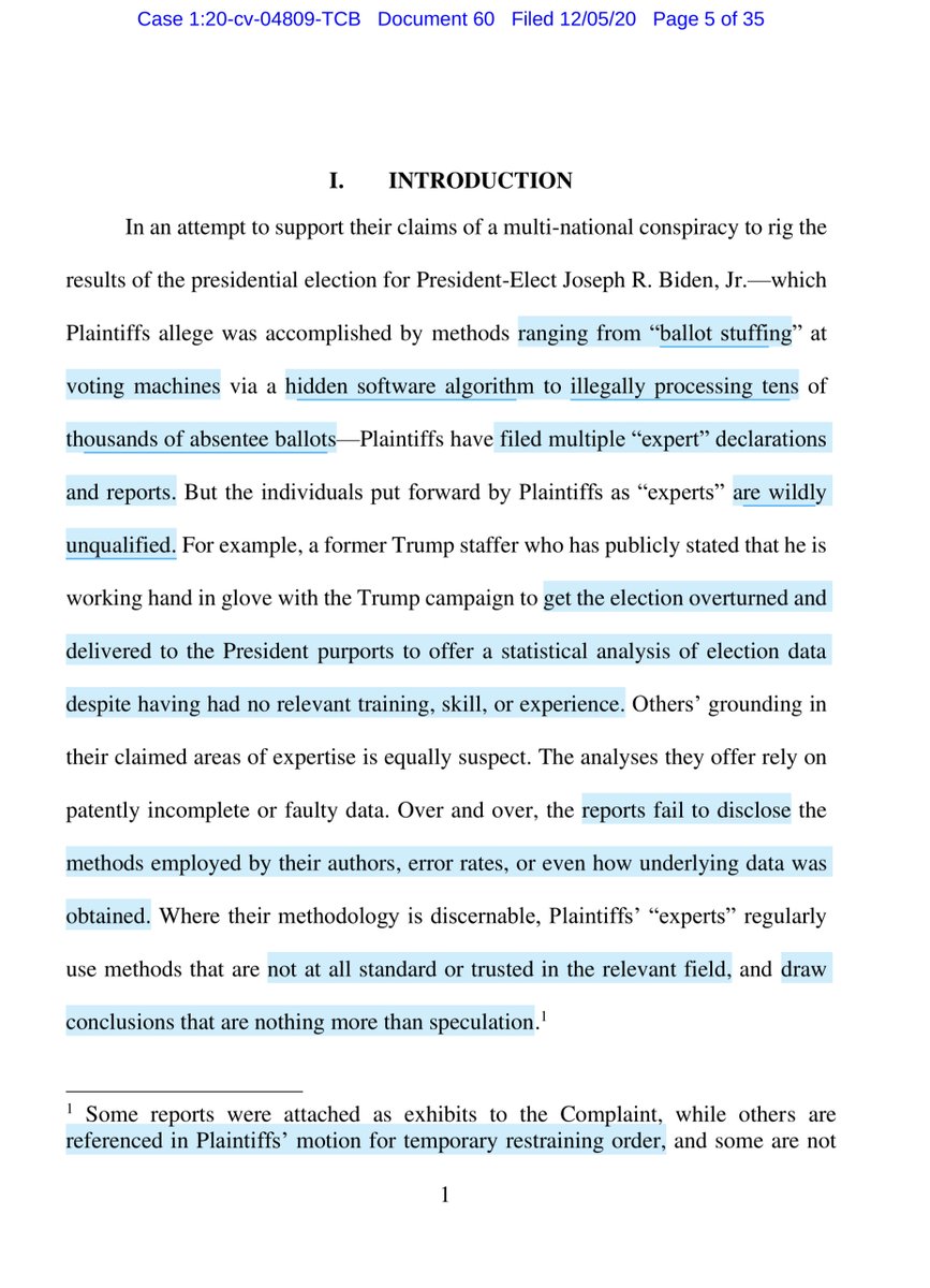 Follow along if interestedCase 1:20-cv-04809FTR the Daubert standard, is a rule pertaining to evidenceSpecifically “expert” witness testimony & admissibility-is the expert qualified-peer reviewed published-error rate of methodologynon legalese —> not everyone is an expert