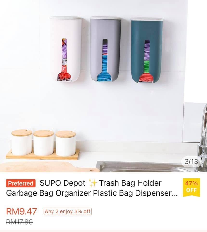 2) Trash Bag HolderYg mana ada ODC atau pentingkan perfectionist mmg ni kene letak dlm basket krg nanti 