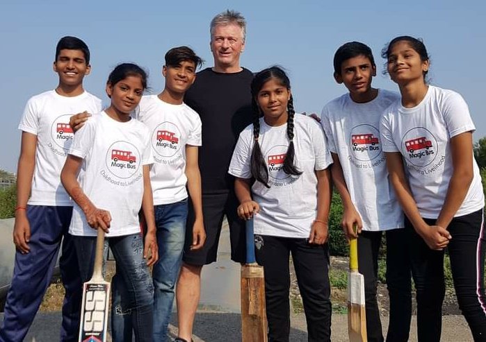 MatthewSpacie's tweet image. Thank you #SteveWaugh @LaureusSport for ur belief in #PowerOfSport &amp;amp; #MagicBus. Because of incredible friends like you, @bhogleharsha @sachin_rt @therealkapildev &amp;amp; many more, I dare to dream of a just &amp;amp; happy world for children living in poverty   #SportForGood #SpiritOfCricket