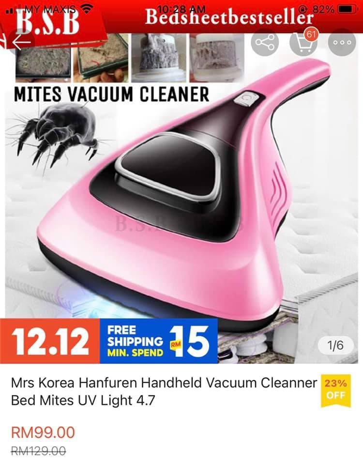 10) Handheld VacumKhusus buat katil atleast takyah la pakai vacum carpet krg tu 