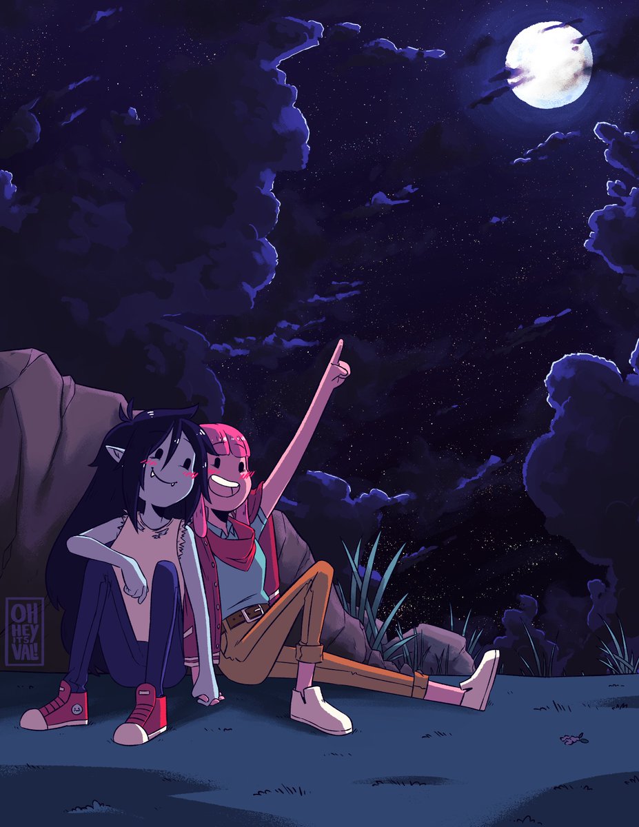 sometimes your gf is more beautiful than the moon in a starry sky #bubbline