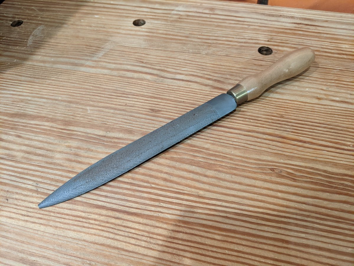 Finally on the underside of the chest lid you will find an Auriou cabinetmaker's rasp. Another world-class and worth-the-money tool. Schwarz said this thing gives you superpowers and he was not wrong.