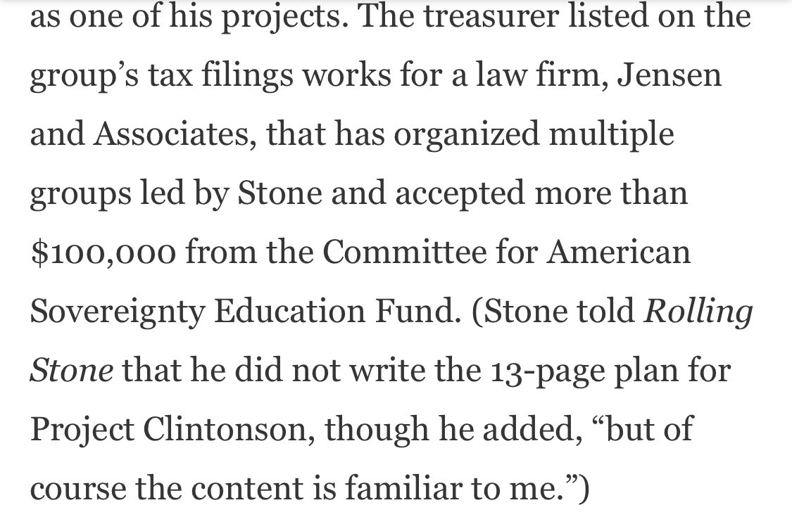 Same players, same fundraising grift game. Stone, Prince, etc“sent out a fundraising plea from his personal email account. “Please read and consider helping. I know many of you have given heavily already but consider the taste of Victory compared to the stench of defeat in Nov”