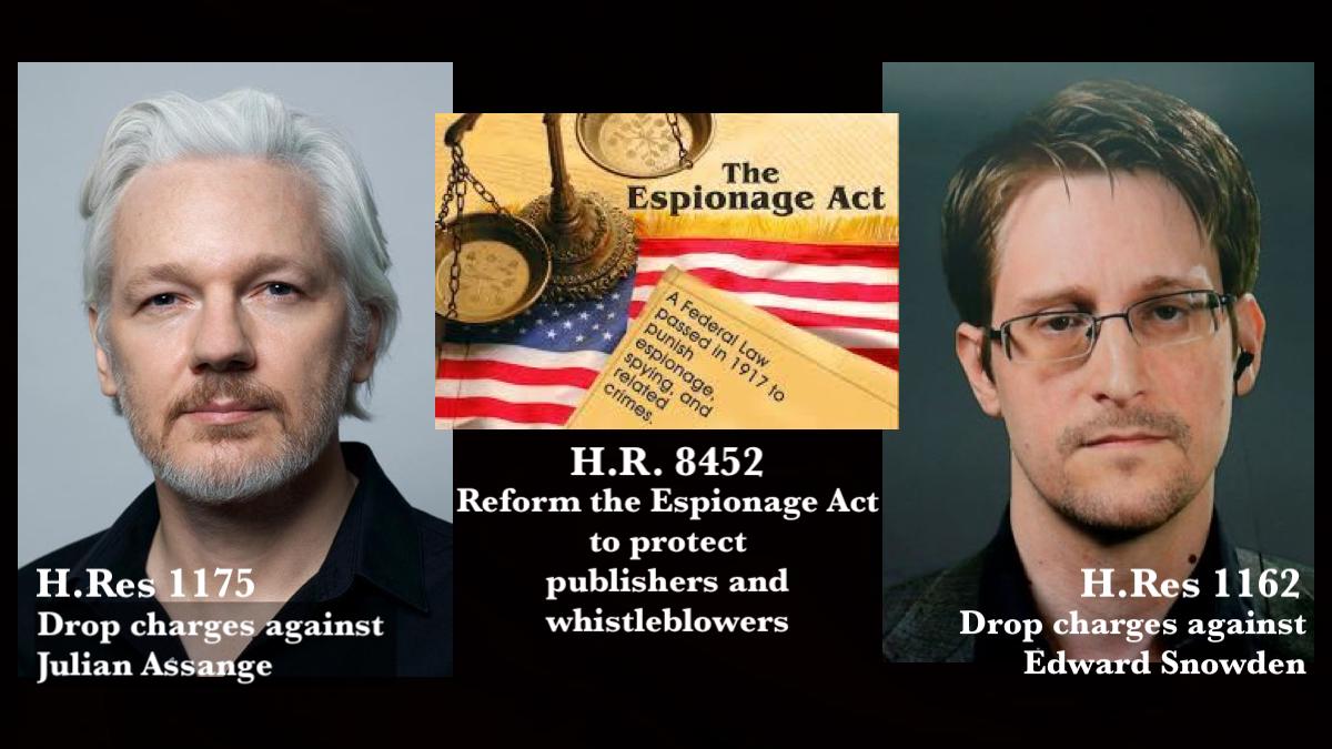 Regarding the legislation introduced by  @TulsiGabbard to  #FreeAssange,  #PardonSnowden, and Reform the Espionage Act/Protect Brave Whistleblowers, I've been researching the legislative process to find out how we can best support these measures.THREAD of what I've learned:1/