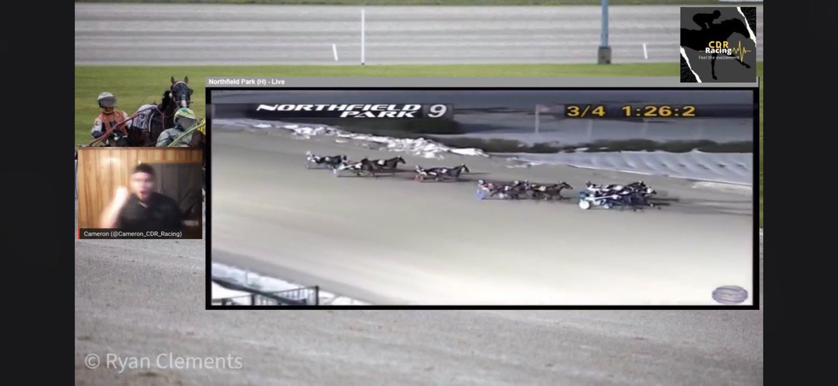 CDRCam's tweet photo. That moment when you get a winner are Northfield park! Party Belle was a machine for us tonight! Let’s go!!!!!! #harnessracing #NorthfieldPark #TeamCDR https://t.co/duwBnFofla
