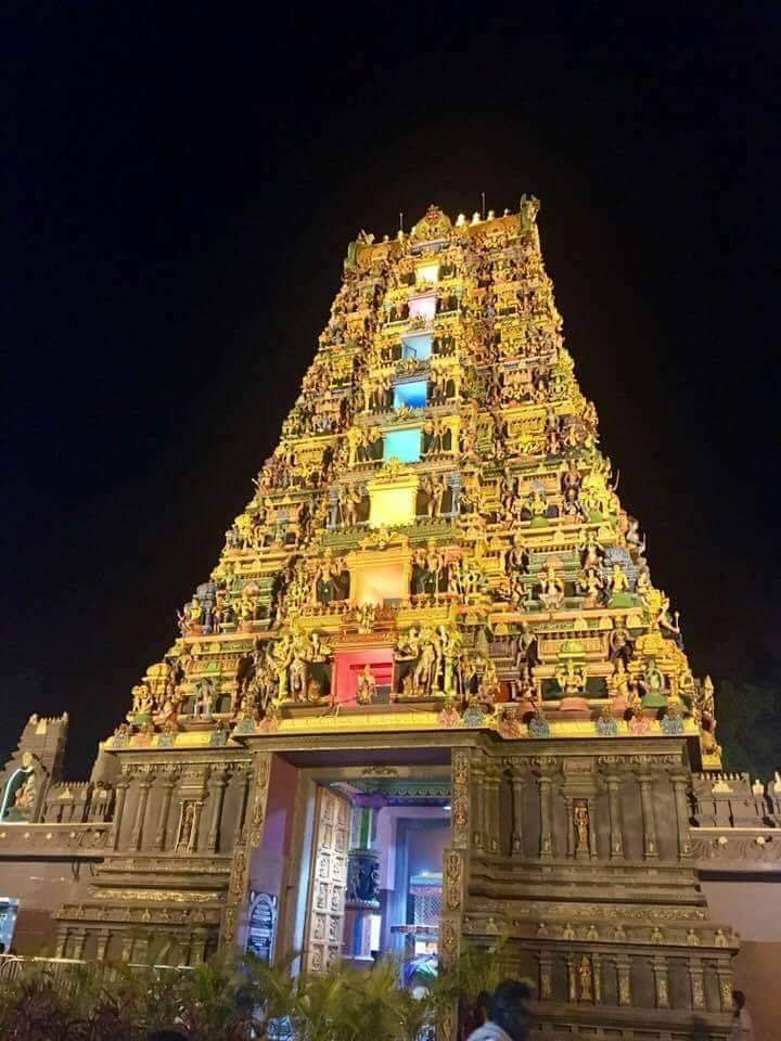 Durga devi after punishing Mahishasura came and resided in Keela mountainDevi is glowing with the lighting of crores of suns, with golden colour. Indra and all the devas praised her chanting “KANAKA DURGA” and they worshipped her daily. Thus mountain was called “INDRAKEELADRI”.