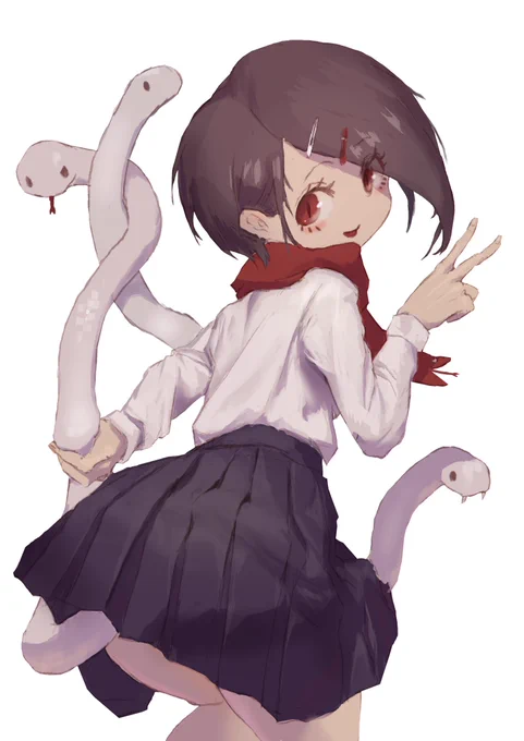 フォロワー様40000人到達記念?
下から生えるタイプのメデューサちゃん描きました 