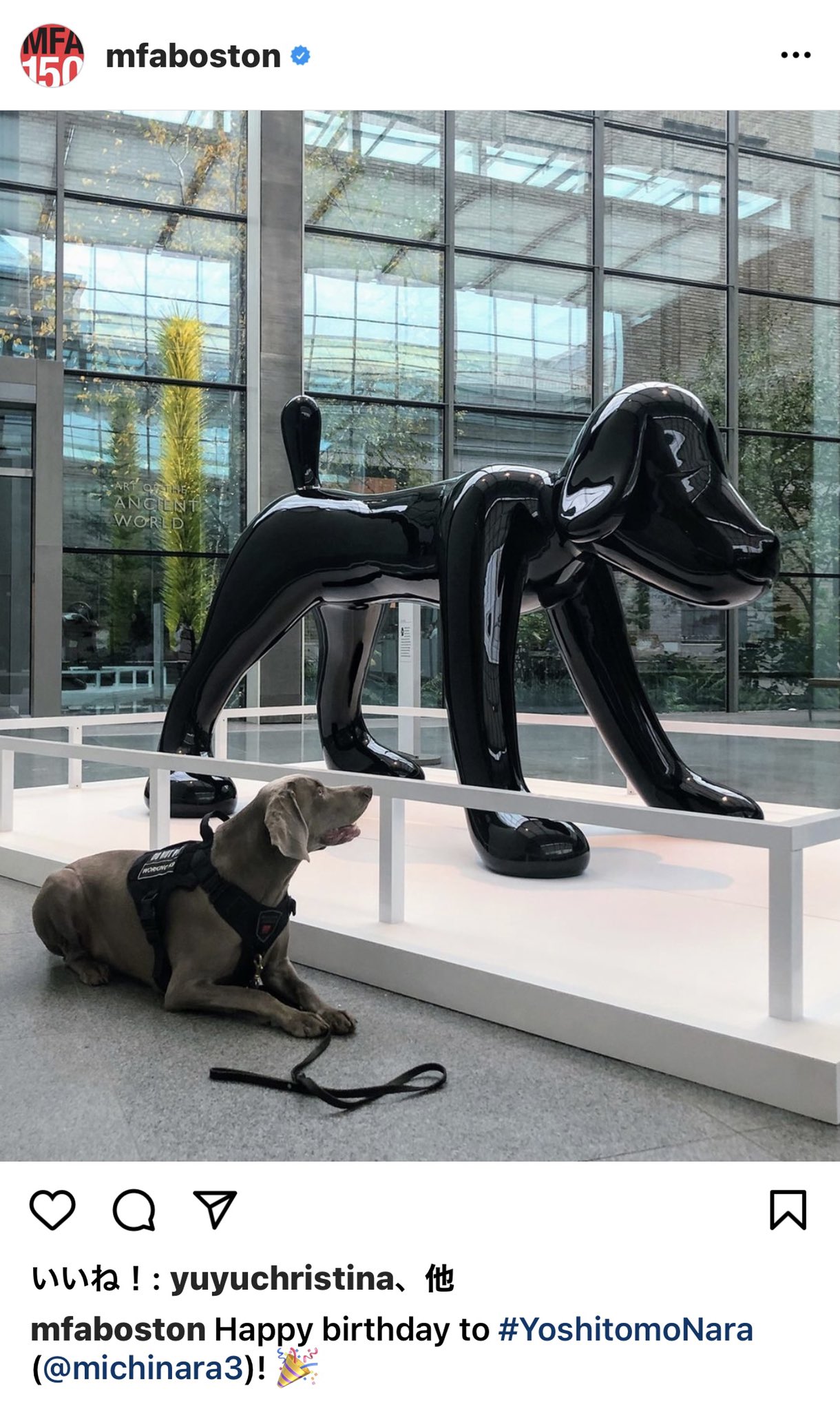 Yoshitomo Nara 奈良美智 ボストン美術館 一緒にいる犬は 害虫駆除で有名なライリーだそうです T Co Hed4wtee4h Twitter