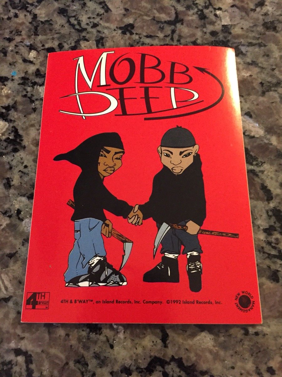 PromoHip's tweet photo. Here is the earlist known example of MOBB DEEP's first HIP-HOP Promo Sticker From the Debut Album Juvenile Hell! CLASSIC! https://t.co/LtbrdIdjGs