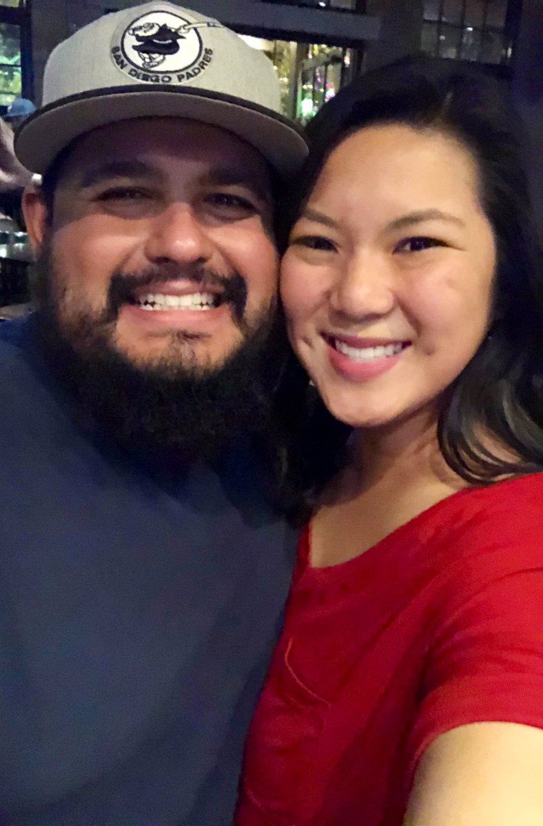 tliou's tweet photo. Pre-pandemic photo!

I won an Emmy tonight with one of my best friends!!! @mdoporto2 

We spent months working on our “Fighting Fires and Cancer” series, and really saw the impact it made.

So grateful to the firefighters who shared their stories with us. @wfaa https://t.co/Nnm9UdwGg0