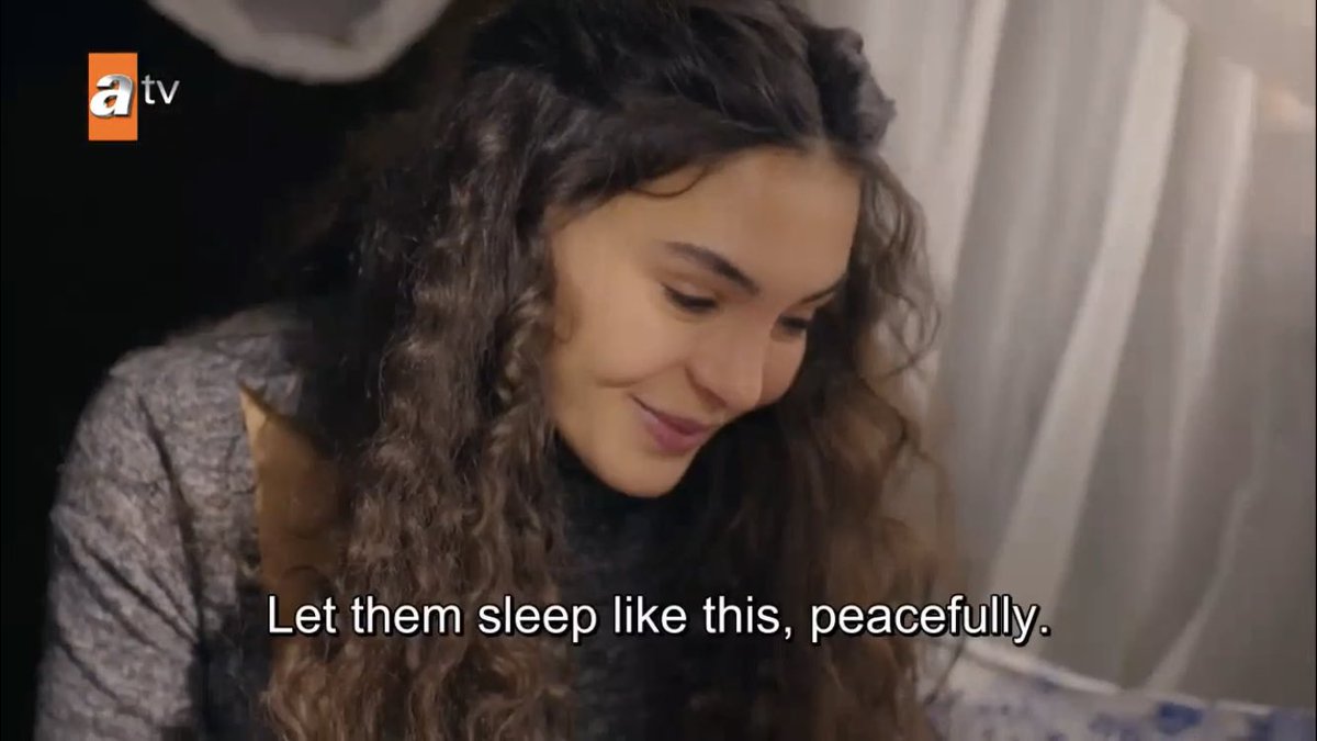 children sleeping peacefully first, the back pain miran’s probably gonna have is not important  #Hercai  #ReyMir