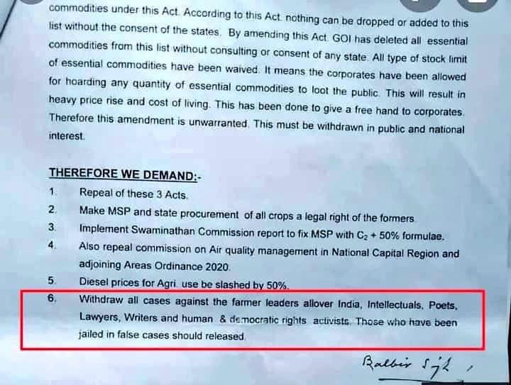 albaigs's tweet photo. See 6th demand of our Indian farmers.
 #kisaanektazindabaad #istandwithfarmerchallenge https://t.co/3u2psgtlrj