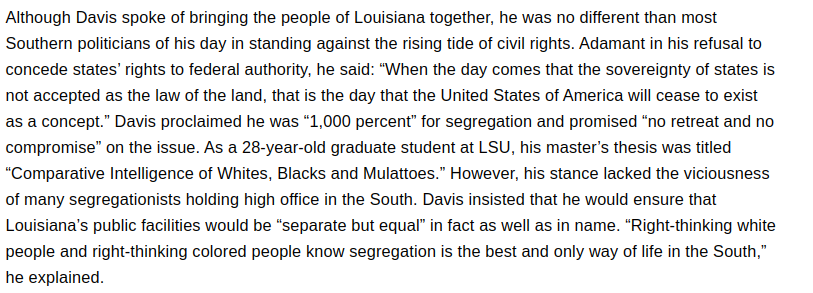 Here's the best that a generally VERY favorable article from  http://64parishes.org&nbsp; could say.