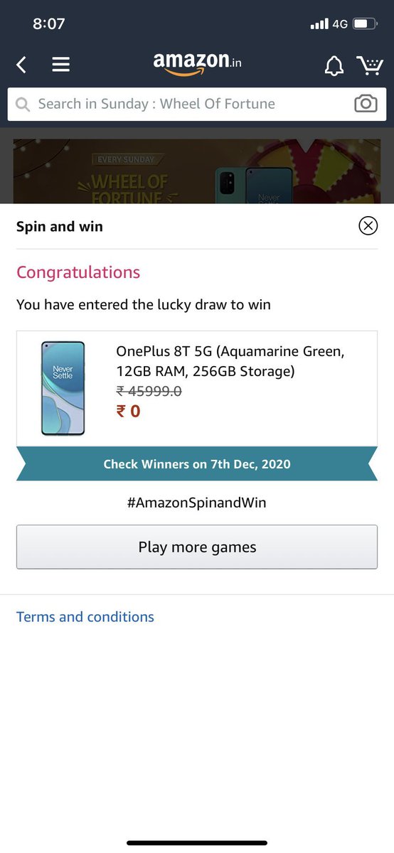 sudhakarreddy_t's tweet image. #AmazonSpinAndWin, @amazonIN
