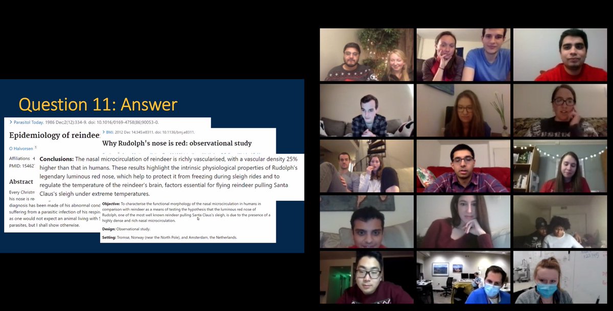 #WhyUMichIM - because these humans make a virtual holiday zoom party more fun than you can imagine. 

But mostly because Santa Claus is our program director 🎄❄️ 🎅🏽@UM_IntMedCMRs